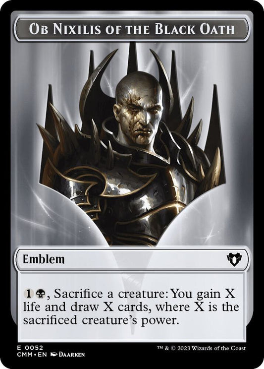 Zombie (0019) // Emblem - Ob Nixilis of the Black Oath Double-Sided Token (Back)