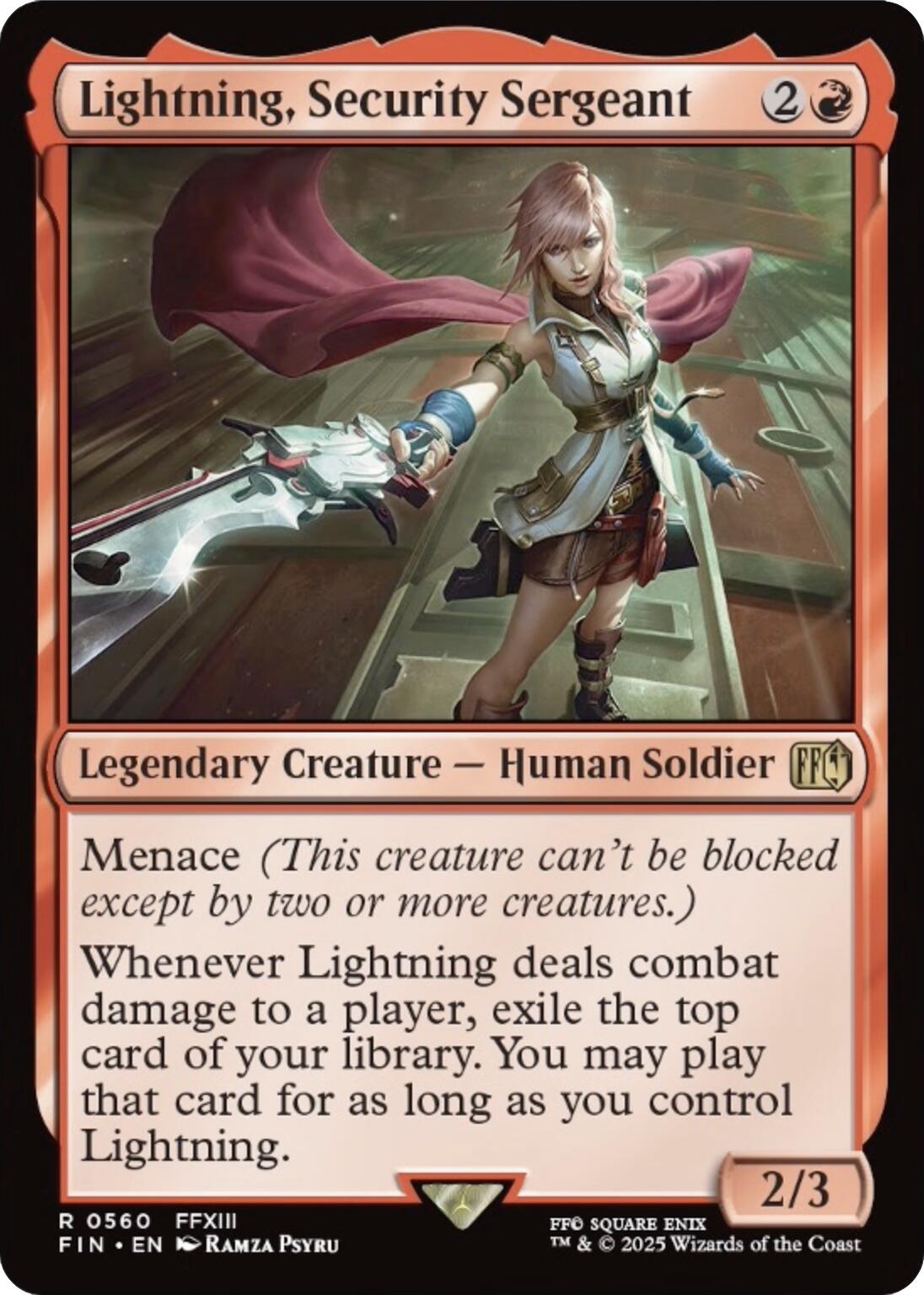 Lightning, Security Sergeant