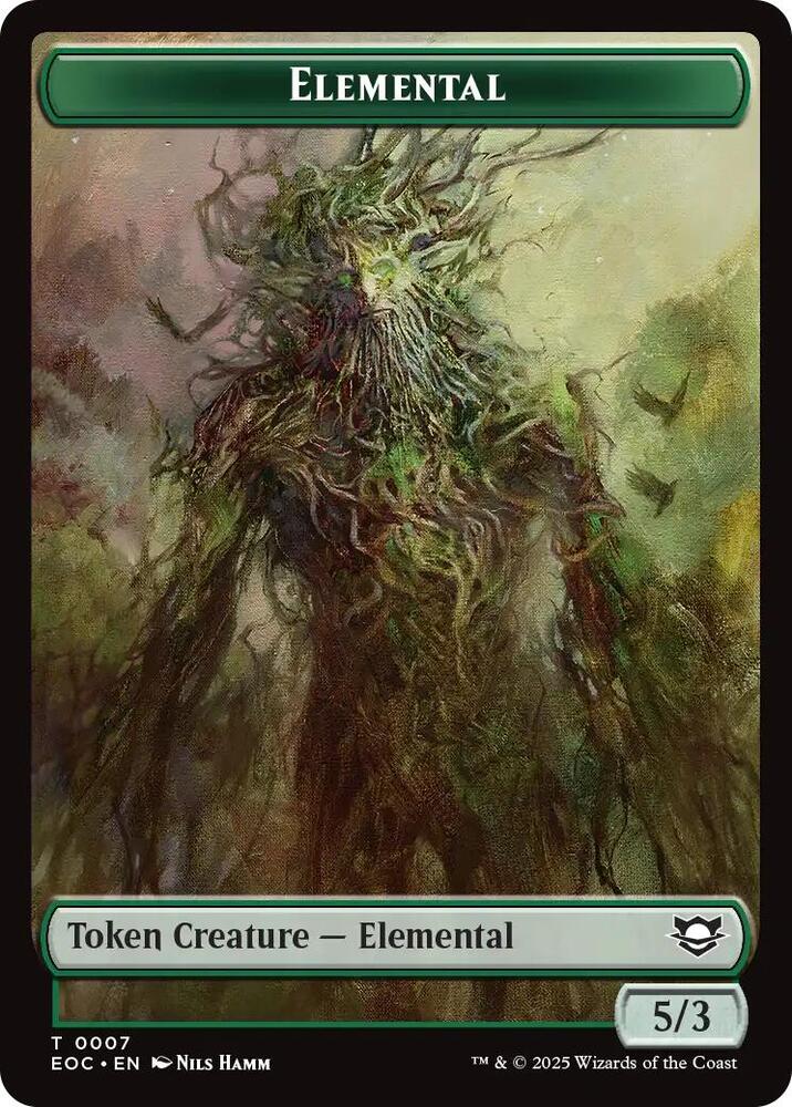 Beast (0006) // Elemental (0007) Double-Sided Token (Back)