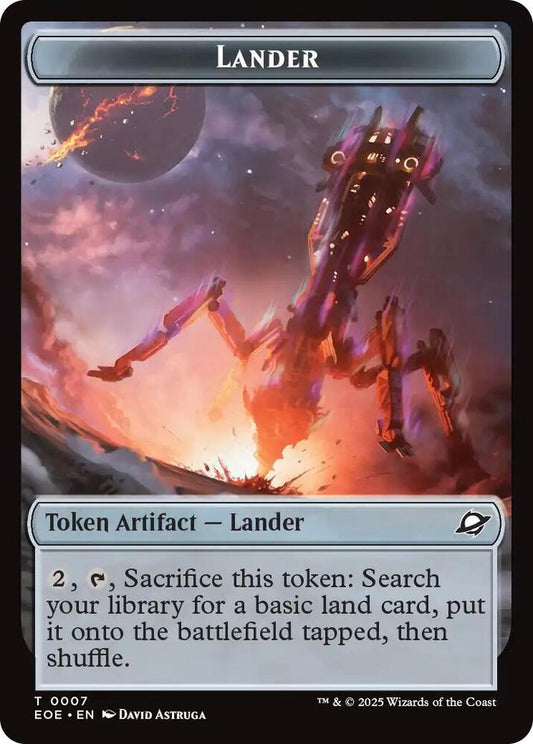 Robot // Lander (0007) Double-Sided Token (Back)