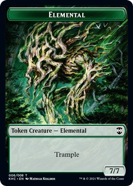 Elemental // Elf Warrior Double-Sided Token