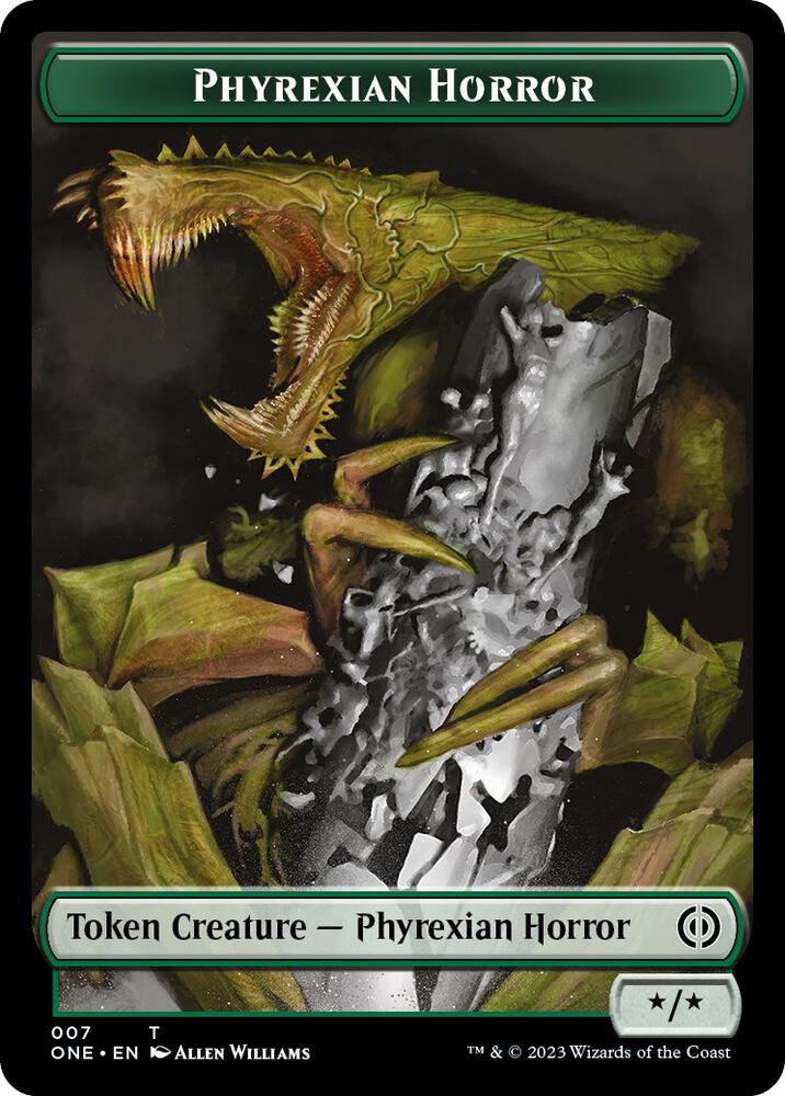 Rebel // Phyrexian Horror (007) Double-sided Token (Back)