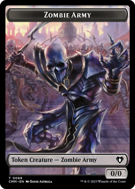 Human Warrior // Zombie Army Double-Sided Token (Back)