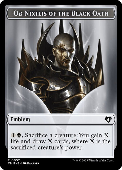 Zombie (0019) // Emblem - Ob Nixilis of the Black Oath Double-Sided Token (Back)