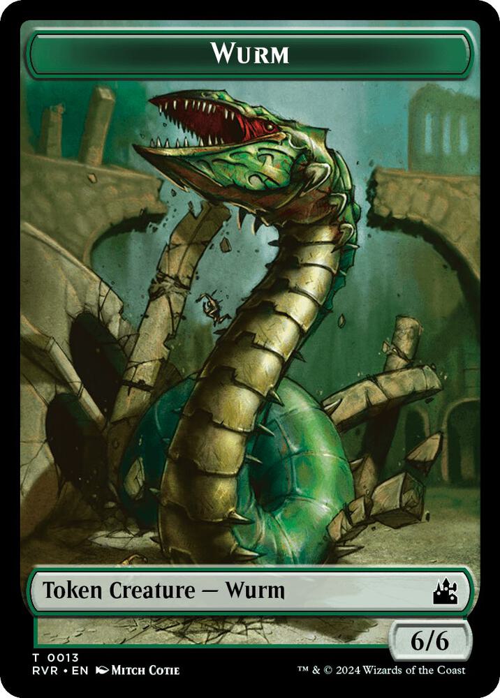 Elf Knight // Wurm Double-Sided Token (Back)