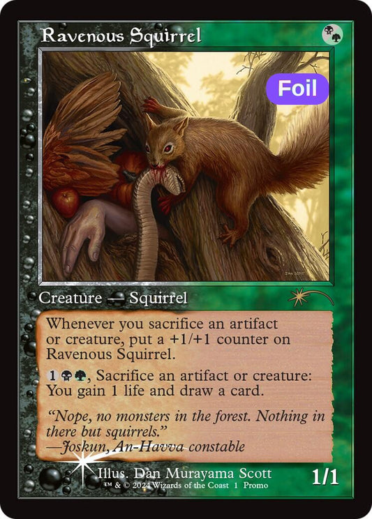 Ravenous Squirrel (Retro Frame)