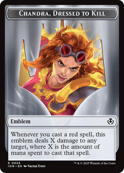 Human (0014) // Emblem - Chandra, Dressed to Kill Double-Sided Token (Back)