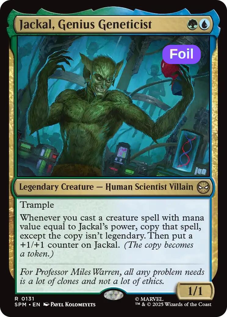 Jackal, Genius Geneticist