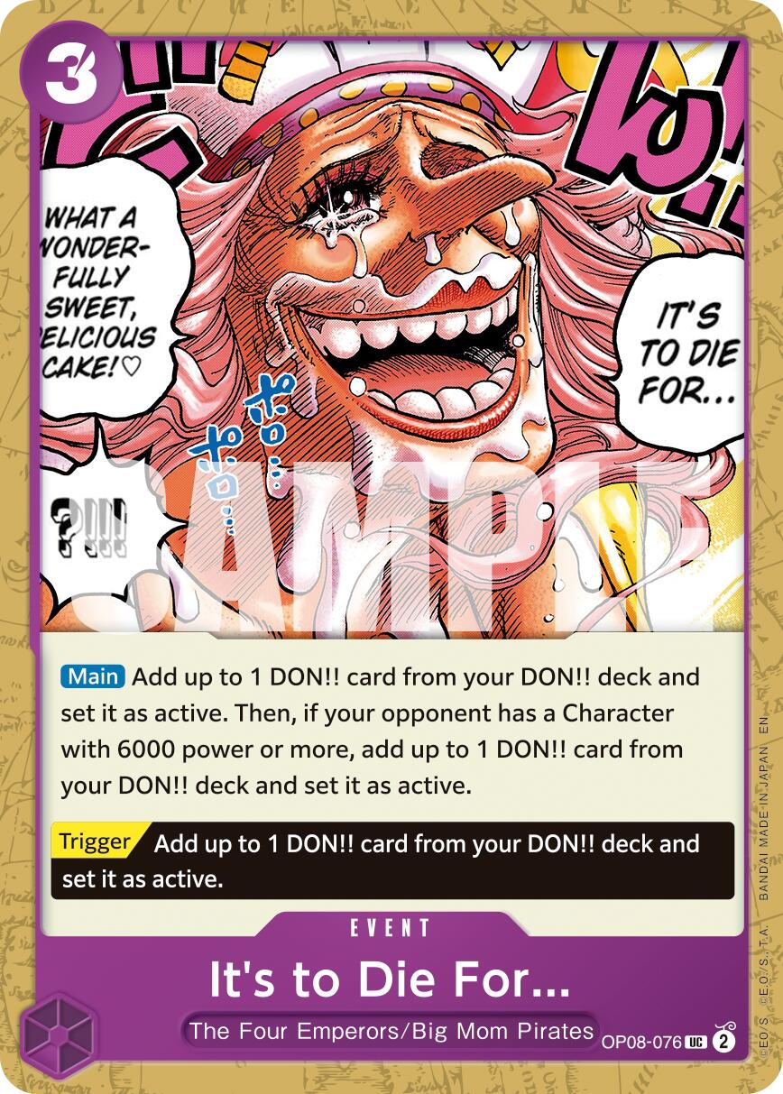 It's to Die For (Reprint)